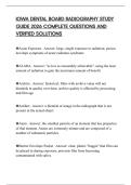 IOWA DENTAL BOARD RADIOGRAPHY STUDY GUIDE 2026 COMPLETE QUESTIONS AND VERIFIED SOLUTIONS