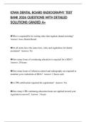 IOWA DENTAL BOARD RADIOGRAPHY TEST BANK 2026 QUESTIONS WITH DETAILED SOLUTIONS GRADED A&plus;