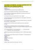 CALIFORNIA OPTOMETRY LAW FINAL PAPER UPDATED QUESTIONS AND ANSWERS GRADED A&plus;
