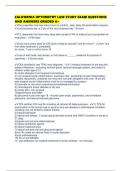 CALIFORNIA OPTOMETRY LAW STUDY EXAM QUESTIONS AND ANSWERS GRADED A&plus;