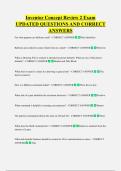 Inventor Concept Review 2 Exam  UPDATED QUESTIONS AND CORRECT  ANSWERS