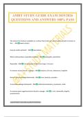AMRT STUDY GUIDE EXAM 2025&sol;2026 QUESTIONS AND ANSWERS 100&percnt; PASS