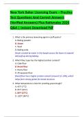 New York Baker Licensing Exam &ndash; Practice  Test Questions And Correct Answers  &lpar;Verified Answers&rpar; Plus Rationales 2026  Q&A &vert; Instant Download Pdf 