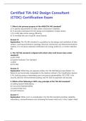 Certified TIA-942 Design Consultant &lpar;CTDC&rpar; Certification Exam Questions & Answers Already Graded A&plus;
