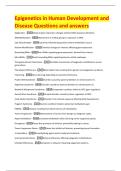 Epigenetics in Human Development and  Disease Questions and answers 