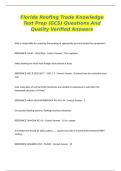 Florida Roofing Trade Knowledge Test Prep &lpar;GCS&rpar; Questions And Quality Verified Answers