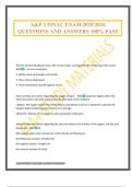 A&P 2 FINAL EXAM 2025&sol;2026 QUESTIONS AND ANSWERS 100&percnt; PASS