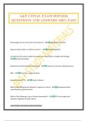 A&P 2 FINAL EXAM 2025&sol;2026 QUESTIONS AND ANSWERS 100&percnt; PASS