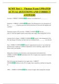 SCMT Test 1 &ndash; Thomas Exam UPDATED  ACTUAL QUESTIONS AND CORRECT  ANSWERS