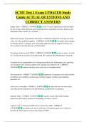 SCMT Test 1 Exam UPDATED Study  Guide ACTUAL QUESTIONS AND  CORRECT ANSWERS