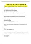 JCAHPO COA - VISUAL FIELD TESTING EXAM QUESTIONS WITH CORRECT ANSWERS RATED