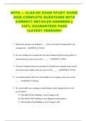 NFPA --- CLSS-HC EXAM STUDY GUIDE  2026 COMPLETE QUESTIONS WITH  CORRECT DETAILED ANSWERS &vert;&vert;  100&percnt; GUARANTEED PASS  <LATEST VERSION> 