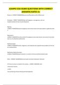 JCAHPO COA EXAM QUESTIONS WITH CORRECT ANSWERS RATED A&plus;&period;