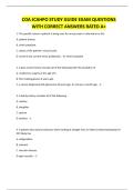 COA JCAHPO STUDY GUIDE EXAM QUESTIONS WITH CORRECT ANSWERS RATED A&plus;&period;