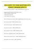 COA JCAHPO   EXAM  QUESTIONS WITH CORRECT ANSWERS RATED A&plus;  LATEST UPDATE 
