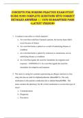 Concepts for Nursing Practice EXAM STUDY  GUIDE 2026 COMPLETE QUESTIONS WITH CORRECT  DETAILED ANSWERS &vert;&vert; 100&percnt; GUARANTEED PASS  <LATEST VERSION> 