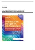 Test Bank For Prioritization&comma; Delegation&comma; and Assignment&comma; 6th Edition&comma; Practice Exercises for the NCLEX Examination All Chapters 1-22&comma; Complete Solutions &vert;&vert; Newest Edition 2026