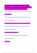 JCAHPO 11TH EDITION PRACTICE EXAM COA&vert; Actual Exam Questions 