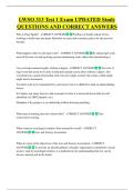 LWSO 313 Test 1 Exam UPDATED Study  QUESTIONS AND CORRECT ANSWERS