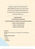 COMPLEX CARBS STUDY GUIDE &lpar;LATEST 2025&sol;2026 UPDATE&rpar; ACTUAL QUESTIONS WITH CERTIFIED ANSWERS & RATIONALES &vert; A&plus; SCORE SOLUTION-SULLIVAN UNIVERSITY LOUISVILLE KENTUCKY Document Contains  &Tab;26 Comprehensive Questions  &Tab;Answers & Rationales&comma; Multiple Choice R