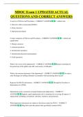 MDOC Exam 1 UPDATED ACTUAL  QUESTIONS AND CORRECT ANSWERS