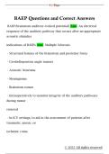 BAEP Questions and Correct Answers 