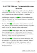 BAEP 301 Midterm Questions and Correct  Answers 