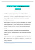 NUR120 Exam 2026 Questions and Answers