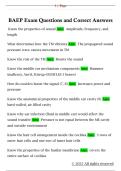BAEP Exam Questions and Correct Answers