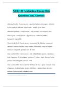 NUR 120 Abdominal Exam 2026 Questions and Answers