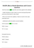 BAEPs &lpar;Becca Book&rpar; Questions and Correct  Answers
