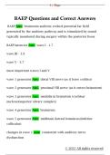 BAEP Questions and Correct Answers 