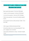 NURS 5432 Family I Midterm Exam 2026 Questions and Answers