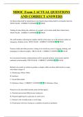 MDOC Exam 2 ACTUAL QUESTIONS  AND CORRECT ANSWERS