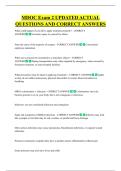 MDOC Exam 2 UPDATED ACTUAL  QUESTIONS AND CORRECT ANSWERS