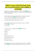 MDOC Exam 2 UPDATED Study Guide  ACTUAL QUESTIONS AND CORRECT  ANSWERS