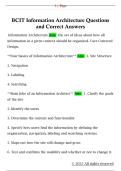 BCIT Information Architecture Questions  and Correct Answers