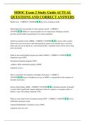 MDOC Exam 2 Study Guide ACTUAL  QUESTIONS AND CORRECT ANSWERS