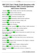 BIO 2331 Lab Practical 1 Study Guide  Questions with Verified Solutions 100&percnt;  Correct Questions and Correct Answers