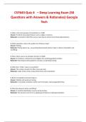 CS7643 Quiz 4   &ndash; Deep Learning Exam &lpar;50 Questions with Answers & Rationales&rpar; Georgia Tech