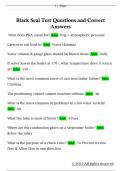Black Seal Test Questions and Correct  Answers