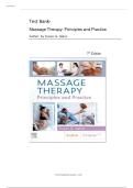 Test Bank For Massage Therapy: Principles and Practice, 7th Edition by Susan G. Salvo|| Latest Edition|| All Chapters 1-30