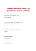 CAP Billy Mitchell Leadership Test  Questions And Answers Graded A&plus;