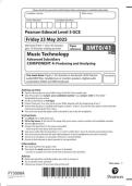 Pearson Edexcel as level Music and Technology &vert; question paper &vert; 2025&vert; 8MT0&sol;41