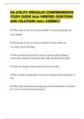 ISA UTILITY SPECIALIST COMPREHENSIVE STUDY GUIDE 2026 VERIFIED QUESTIONS AND SOLUTIONS 100&percnt; CORRECT