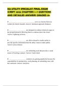 ISA UTILITY SPECIALIST FINAL EXAM SCRIPT 2026 CHAPTERS 1&ndash;7 QUESTIONS AND DETAILED ANSWERS GRADED A&plus;