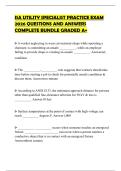 ISA UTILITY SPECIALIST PRACTICE EXAM 2026 QUESTIONS AND ANSWERS COMPLETE BUNDLE GRADED A&plus;
