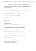 CERT FINAL EXAM QUESTIONS WITH CORRECT ANSWERS