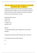 MB 920 CERT EXAM QUESTIONS & ANSWERS VERIFIED 100% CORRECT