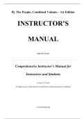 INSTRUCTOR&rsquo;S MANUAL &mdash; By The People&comma; Combined Volume&comma; 1st Edition &mdash; James W&period; Fraser &mdash; ISBN 9780131366183